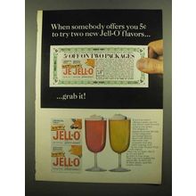 1965 Jell-O Tropical Fruit and Orange-Banana Ad