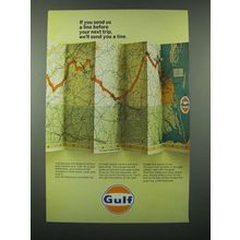 1966 Gulf Oil Ad - We'll Send You a Line