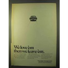1970 Avis Rent a Car Ad - We Love 'Em Then Leave 'Em