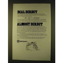 1979 Bell System Ad - Dial Direct
