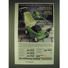 1985 JCPenney Rear Bagging / Mulcher Mower and Trimmer Ad - A perfect lawn care