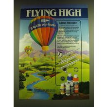 1990 Badger Air-brush Ad - model 100 LG, 100 G and 150 - Flying high above