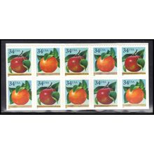 3491-3492b 34c Apple-Orange Very Fine MNH Bottom Half Pane/10 P# B3333 L04055