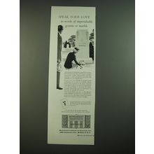 1956 Monument Institute of America Ad - Speak your Love in words