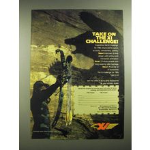 1986 Xi Bows and Archery Accessories Ad - Take on the Xi Challenge