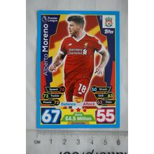 2017/18 Match Attax 167 Alberto Moreno, Liverpool