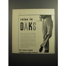 1951 DAKS Slacks Ad - Relax in DAKS