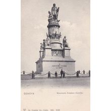 Christoforo Genova Colombo Italian Statue Antique Postcard