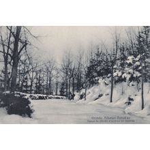 Grande Alberga Italy In Snow Paradisa Antique Postcard