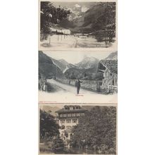 Kandersteg Switzerland & Hotel Schweizerhof 3x Antique Postcard