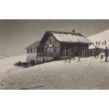 Guests Outside Adelboden Berghotel Antique Switzerland Postcard
