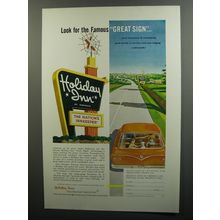 1962 Holiday Inn Ad - Look for the famous great sign