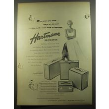 1954 Hartmann Skymates Luggage Ad - Wherever you look.. here or abroad