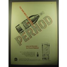 1957 Pernod Liqueur Ad - Zesty and flavorful.. the Pernod Highball