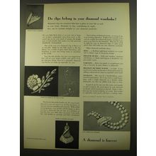 1961 De Beers Diamonds Advertisement - Do clips belong in your diamond wardrobe?