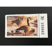 ICOLLECTZONE US 1997 Wisconsin WI20 Plate # Single Duck Stamp VF NH