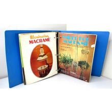 Binder LOT of 24 Macrame Craft Magazines Vintage Illumiating Pat Depke Animals