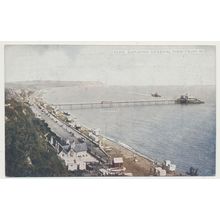 SANDOWN bay and Pier from West. Steamer. early 20th C. RPPC Photochrom 40991