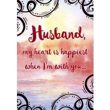 Husband, My Heart Is Happiest.... - Valentine's Greeting Card - 65032