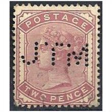 1880 SG168 2d Pale Rose Very Fine Used Perfin "JTM".