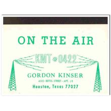 kmt-0422 gordon kinser houston texas 1960s cb qsl vintage postcard1