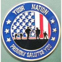 Thank You For Your Service. Challenge Coin. 1.50". A85b.