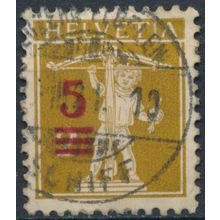 William Tell's Son surch: 5c on 2c - Switzerland 1921 - FH - MiNr 157 (B)