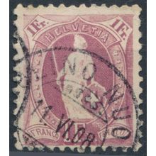 Standing Helvetia: 1fr - Switzerland 1882 - FH - MiNr 63C (B)