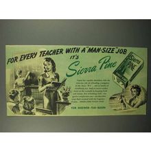 1944 Sierra Pine Soap Ad - Teacher With a Man-Size Job