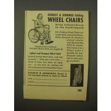 1947 Everest Jennings Folding Wheel Chairs Ad