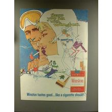 1968 Winston Cigarette Ad - Skiers