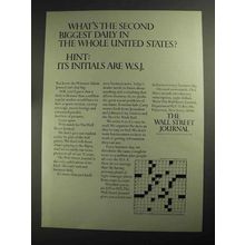 1968 The Wall Street Journal Ad - Second Biggest Daily