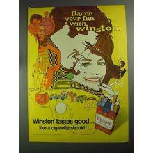 1968 Winston Cigarettes Ad - Flavor Fun