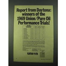 1969 Union 76 Oil Ad - Report from Daytona