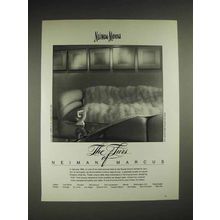 1985 Neiman-Marcus White Russian Fox Throw Fur Ad
