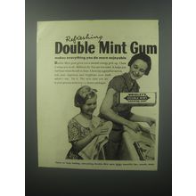 1938 Wrigley's Doublemint Gum Ad - Refreshing Double Mint Gum