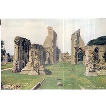 GLASTONBURY ABBEY vintage unused postcard by J. Arthur Dixon..Som. 15 #