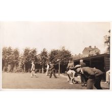 Bowling Match Antique Real Photo Postcard
