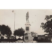 Cuba Estatua Del Soldado Military Statue Real Photo Old Postcard