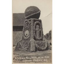 Capilano Garden Monument To Hero Military Statue Old Postcard