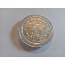 1993 American Wildlife Horses Foxwoods Bingo Casino Token .65ozt. .999 Silver