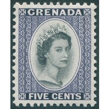 Grenada 1954 5c. black & deep violet SG197 unused