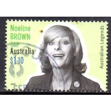 AUSTRALIA: 2020, LEGENDS OF COMEDY, NOELINE BROWN, USED SHEET STAMP 698/723