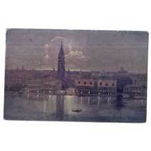 A VIEW OF VENICE. ITALY unused old postcard