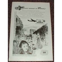 1948 Air France Ad, Arc de Triomphe - Magic Doorway!!