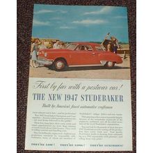 1947 Studebaker Commander Regal DeLuxe Car Ad, NICE!!