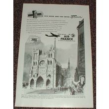 1948 Air France Ad, Notre Dame - Enter France!!