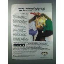 1981 De Beers Diamonds Ad - Fiance Must be Rich