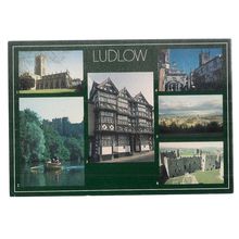 multiview, LUDLOW, SHROPSHIRE. used postcard not posted or dated #