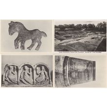 Bronze Corn Measure Horse Roman Excavation Nymph 4x Postcard s